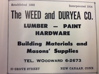 New Canaan's hardware mainstay, Weed and Duryea, has had the same phone number since the old WOodward telephone exchange, which became the "966-" telephone exchange in New Canaan. 