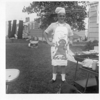 Ray Parry at a family barbecue, 1961. Contributed photo