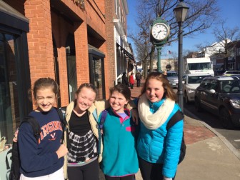 We found out what these four Saxe Middle School seventh-graders are obsessed with. From left to right, they are: Liza Cuoco, Emma Reilly, Cece Cronin and Bridget Cleary. Credit: Michael Dinan