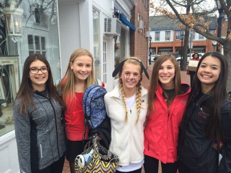 Thank you to these five 8th-graders at Saxe for sharing your "5 Things I'm Obsessed With," from L-R: Jackie Newlin, Freia Mierendorf, Molly Mazabras, Becca Walshin and Emma Smith. Credit: Michael Dinan