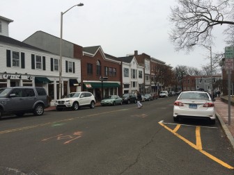 Here's a look down Main Street from about the spot where a crosswalk would be installed, if town officials receive state approval. Credit: Michael Dinan
