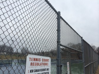 New Canaan High School tennis courts. Credit: Michael Dinan