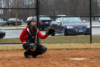 Freshman Molly Keshin is one of two options at catcher for the Rams in 2014.