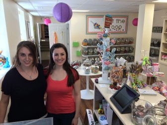 Sisters Megan (L) and Lauren Palladino own The Candy Scoop in New Canaan. 