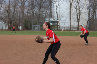 Ali Reilly at 1B and Molly Rochlin at 2B.