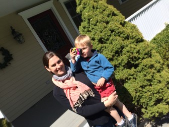 Mary Maechling of Parade Hill Road with her preschooler, David.