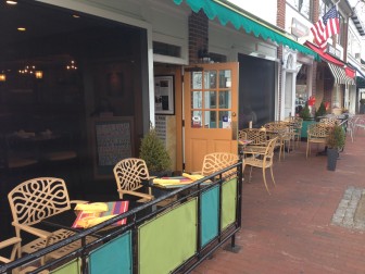 Sidewalk seating at Chef Luis on  Elm St.