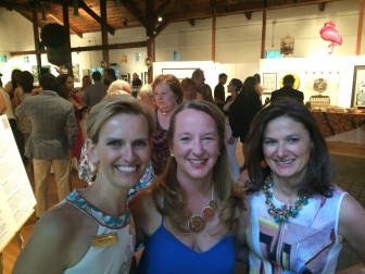 L-R: Carriage Barn Arts Center Board of Directors President Serena Gillespie, with Co-Directors Eleanor Flatow and Arianne Kolb at "A Night in Havana," the center's inaugural fundraiser, held May 17, 2014. It sold out two weeks earlier. Credit: Michael Dinan
