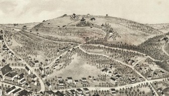 An 1878 map of New Canaan shows "Mount Lebanon" on what is now Brushy Ridge Rd.