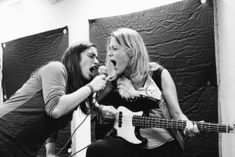 Mariola Galavis rehearsing with fellow member of The Miss Understoods, Margot Thorsheim. Contributed photo