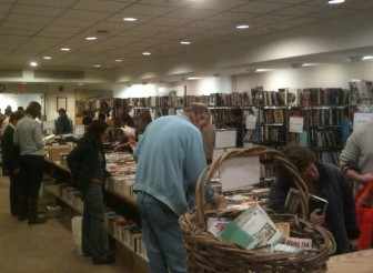 A past New Canaan Library Book Sale. Contributed