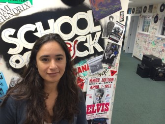 Town resident Mariola Galavis at School of Rock New Canaan. She bough the business in May 2014, and took over operations June 1. Credit: Michael Dinan