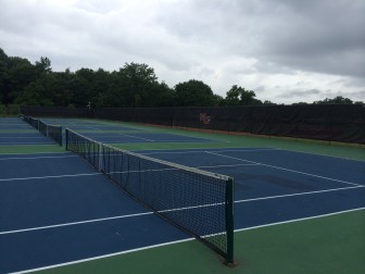 The New Canaan High School tennis courts on June 12, 2014. Credit: Michael Dinan