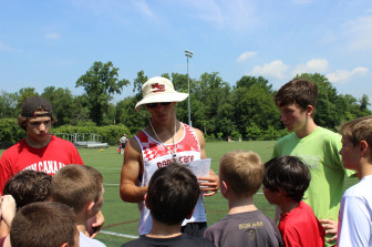 Alex LaPolice gives campers some valuable instruction. (Terry Dinan photo)