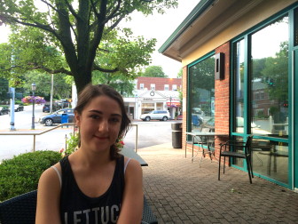 Rising NCHS senior Emily Azzarito sits down with us in front of Starbucks in this edition of Faces of New Canaan. Credit: Alex Hutchins