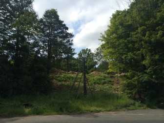 Here's the lot for 316 North Wilton Road. Construction is happening up the driveway and over this ridge. Credit: Michael Dinan
