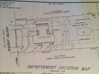 The site plan for 386 South Ave.