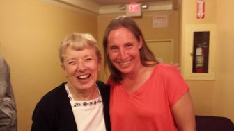 Eloise Killeffer and Ann Wronski at the Kiwanis Club of New Canaan gathering at Ridgefield Playhouse. Contributed photo