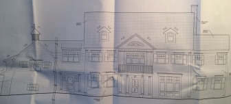 New construction planned for 192 Brushy Ridge Road, New Canaan. Designs for the 5-bedroom, 5,300-square-foot home by Riverside Design & Build LLC. 