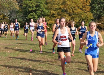 Cali Brannan heads up Mosley Hill on her way to a 16th place finish. Credit: Michael Dinan