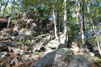 The Leatherman's cave is said to be in this area below the cliffs. Contributed photo