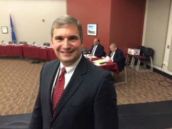 Dr. Bryan Luizzi was named Superintendent of Schools for New Canaan here at the Oct. 20 meeting of the Board of Education. Credit: Michael Dinan