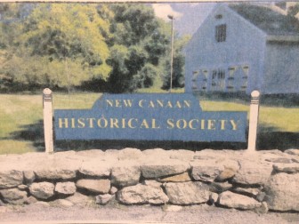 Here's a rendering of what the new sign out front of the New Canaan Historical Society campus will look like—minus the finials on the posts. Contributed image