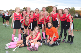 New Canaan 7th Grade Red Field Hockey Team after a 4-0 Win Over Wilton. Congratulations girls! Contributed photo