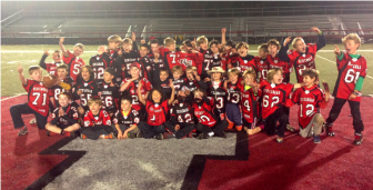 FCFL co-champion New Canaan 3rd Red and Black youth football teams. Contributed photo