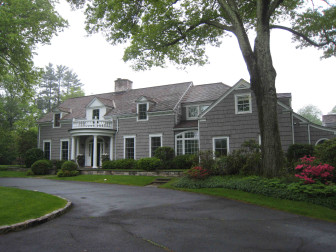 This 6-bedroom, 1936 Colonial at 1018 Weed St. sits on 6.08 acres. It sold in December 2014 for $4,950,000. 