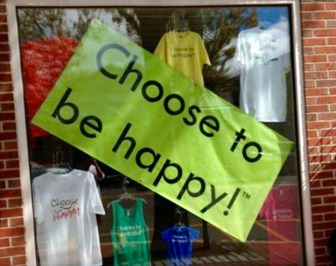 Choose To Be Happy occupied the pop-up store on Main Street in August 2013. Contributed