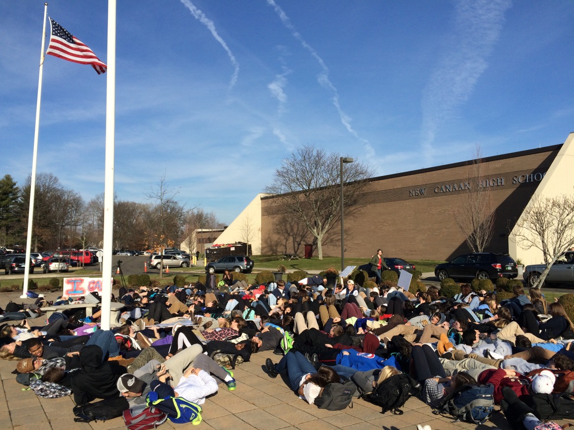 New Canaan High School Students Protest Grand Jury Decision in Eric
