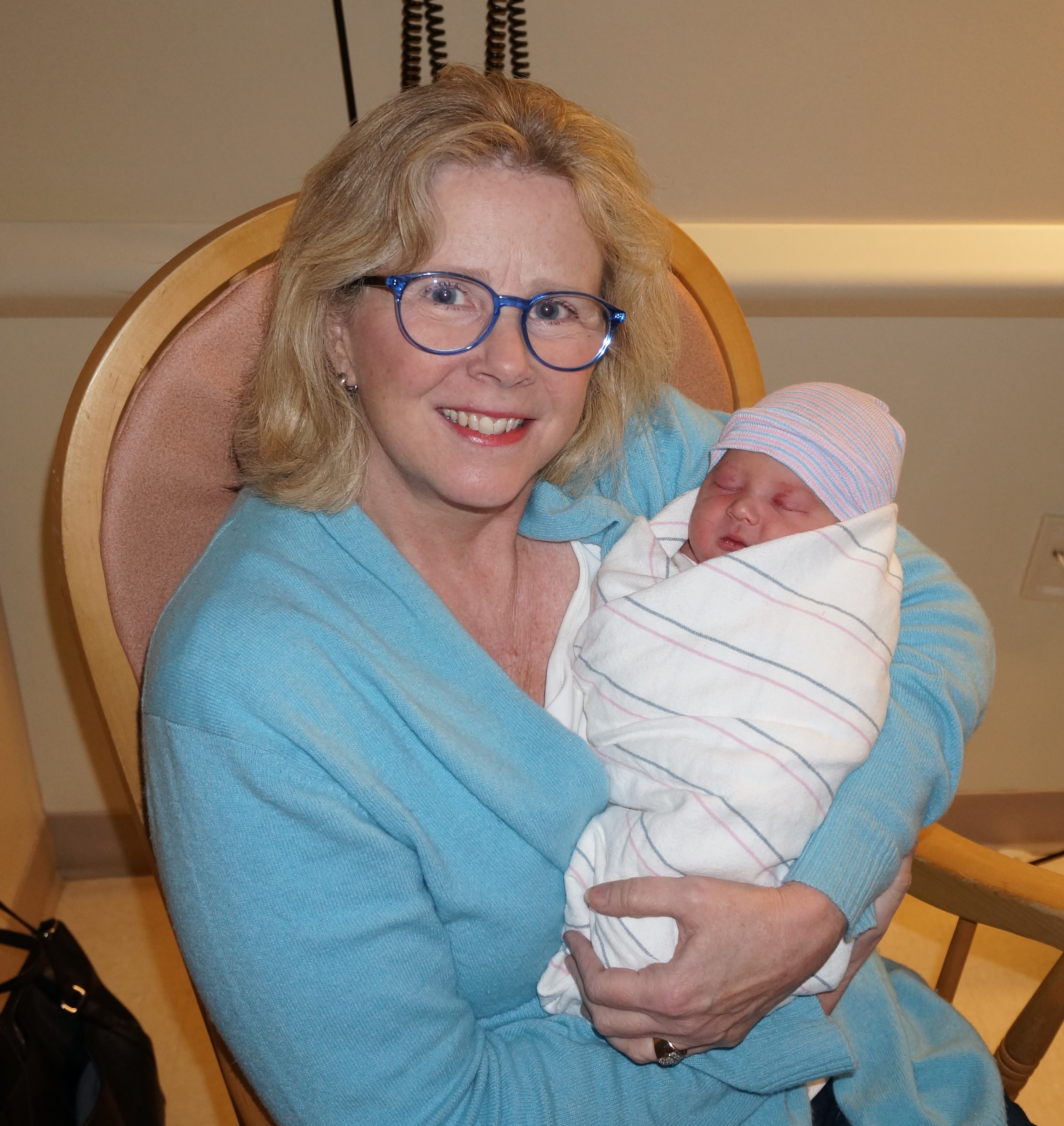 New Canaan's Stacey Hafen and her grandson Brady George Compas, born Dec. 2. Contributed