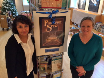 Geri Tobias (L) and Karen Willett are co-leaders of the New Canaan Library's Book Sale, running Friday through Sunday. Credit: Michael Dinan