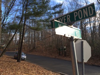 Thayer Pond Road in New Canaan after its most recent re-paving. There's no accident history there, and town officials will leave off the double-yellow line striping it, as nearly all residents say they don't like them for aesthetic reasons. Credit: Michael Dinan