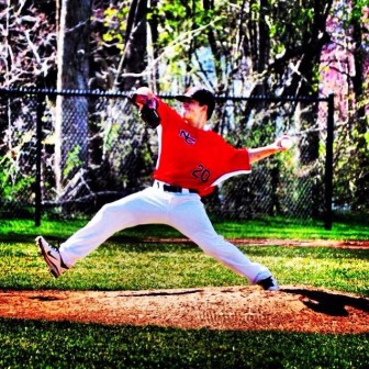 NCHS student Ronnie Roganti pitching for JV last season. Contributed