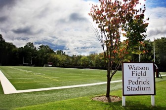 A turf field already in place at St. Luke's School—Watson Field at Pedrick Stadium, where they play football. Photo courtesy of St. Luke's School