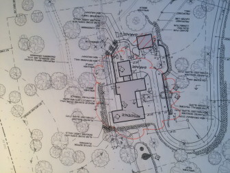 Here's a site plan of the new home planned for 80 Cross Ridge Road, a 4.23-acre lot. Specs by Blu Homes of California