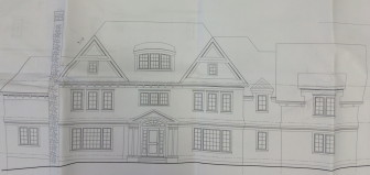 This 9,820-square-foot home is planned for a 1.13-acre lot at 50 Chichester Road. Specs by Wilton-based D. Peters Designs