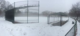 Main baseball field at Mead Park on March 14, 2015. The New Canaan High School varsity Rams baseball team plays here. Credit: Michael Dinan