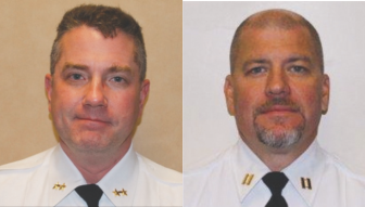 New Canaan Police Chief Leon Krolikowski and Capt. Vincent DeMaio