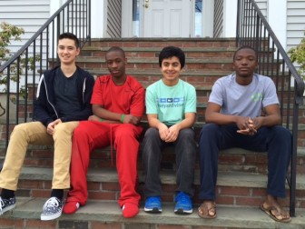 L-R: Kai Clancy (NCHS freshman and ABC student), Josiah Jones (freshman and ABC student), Jai Ansh and Rajon Mitchell (sophomore and ABC student).  Contributed photo