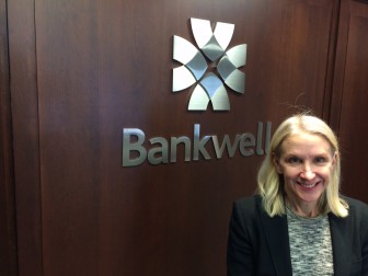 Diane Knetzger, senior vice president and director of marketing at Bankwell, said the bank sees the NCHS Senior Internship Program as an "important community initiative." Said Knetzger: "We’re glad that we can play a small role in helping them transition from school to a career-minded path.” Credit: Michael Dinan
