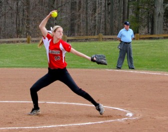 Jamie Schlim fires in a pitch. Credit: Terry Dinan