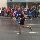 Mike O'Neill of New Canaan runs the 2015 Boston Marathon.
