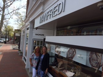 Helene Parker (L) and Kimberly La Du (R) of Manfredi Jewels on Elm Street are welcoming the community with a Grand Opening that runs 12 to 7 p.m. Friday and 12 to 5 p.m. Saturday this week. Credit: Michael Dinan