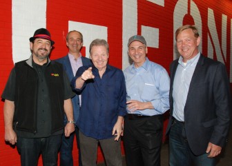 L-R:  John Reid, Producing Artistic Director, Fairfield Theatre Company, Chris Gruseke, CEO of Bankwell, performer Delbert McClinton (he performed at FTC at Bankwell’s Live Well Concert Series Kickoff on May 13th), Bankwell SVP Bob Palermo and Joe Rog, Director of Development at Fairfield Theatre Company. Contributed