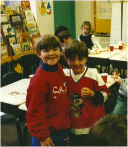 And here’s Brandon and I in the first grade, a couple years into our friendship.