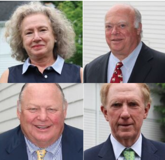 New board members at Silver Hill Hospital, clockwise from top-left: Cheryl Wiesenfeld, Dave Hunt and Robert Kiely; and newly appointed chair of the board, Peter Orthwein.
