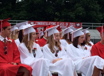 On Dunning Field at New Canaan High School graduation on June 18, 2015. Credit: Michael Dinan